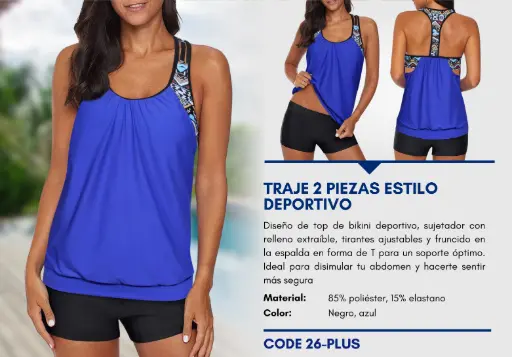 [Traje de Baño Para Mujer PLUS Elite Swim PLUS-26] Traje de Baño Para Mujer PLUS Elite Swim PLUS-26