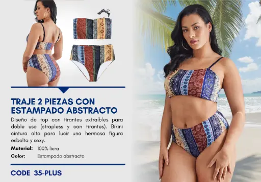 [Traje de Baño Para Mujer PLUS Elite Swim PLUS-35] Traje de Baño Para Mujer PLUS Elite Swim PLUS-35