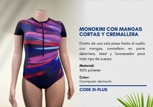 [Traje de Baño Para Mujer PLUS Elite Swim PLUS-51] Traje de Baño Para Mujer PLUS Elite Swim PLUS-51