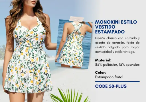 [Traje de Baño Para Mujer PLUS Elite Swim PLUS-58] Traje de Baño Para Mujer PLUS Elite Swim PLUS-58