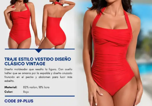 [Traje de Baño Para Mujer PLUS Elite Swim PLUS-59] Traje de Baño Para Mujer PLUS Elite Swim PLUS-59