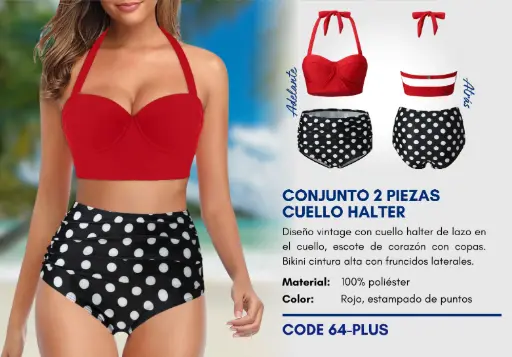 [Traje de Baño Para Mujer PLUS Elite Swim PLUS-64] Traje de Baño Para Mujer PLUS Elite Swim PLUS-64