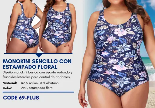 [Traje de Baño Para Mujer PLUS Elite Swim PLUS-69] Traje de Baño Para Mujer PLUS Elite Swim PLUS-69