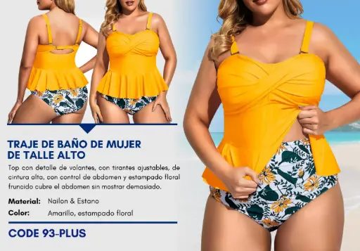 [Traje de Baño Para Mujer PLUS Elite Swim PLUS-93] Traje de Baño Para Mujer PLUS Elite Swim PLUS-93
