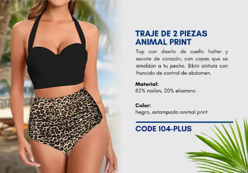 [Traje de Baño Para Mujer PLUS Elite Swim PLUS-104] Traje de Baño Para Mujer PLUS Elite Swim PLUS-104