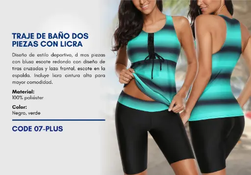 [Traje de Baño Para Mujer PLUS Superior Swim PLUS-07] Traje de Baño Para Mujer PLUS Superior Swim PLUS-07