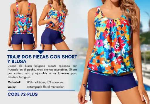 [Traje de Baño Para Mujer PLUS Superior Swim PLUS-72] Traje de Baño Para Mujer PLUS Superior Swim PLUS-72