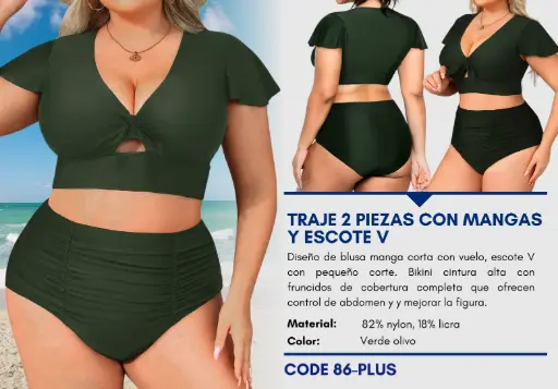 [Traje de Baño Para Mujer PLUS Superior Swim PLUS-86] Traje de Baño Para Mujer PLUS Superior Swim PLUS-86