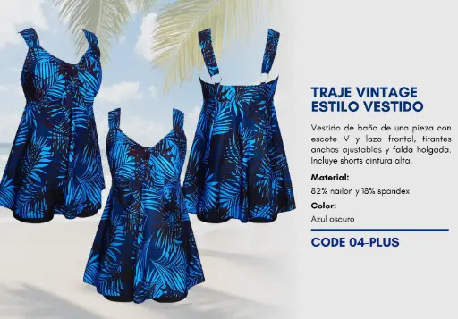 [Traje de Baño Para Mujer PLUS Esencial Swim PLUS-04] Traje de Baño Para Mujer PLUS Esencial Swim PLUS-04