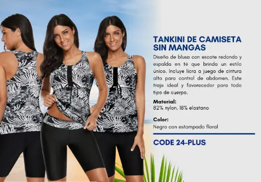 [Traje de Baño Para Mujer PLUS Esencial Swim PLUS-24] Traje de Baño Para Mujer PLUS Esencial Swim PLUS-24