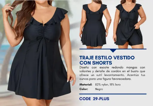 [Traje de Baño Para Mujer PLUS Esencial Swim PLUS-29] Traje de Baño Para Mujer PLUS Esencial Swim PLUS-29