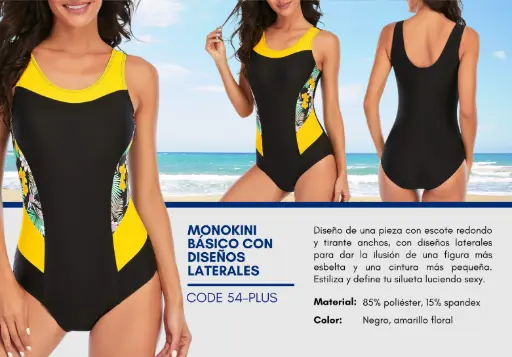 [Traje de Baño Para Mujer PLUS Esencial Swim PLUS-54] Traje de Baño Para Mujer PLUS Esencial Swim PLUS-54