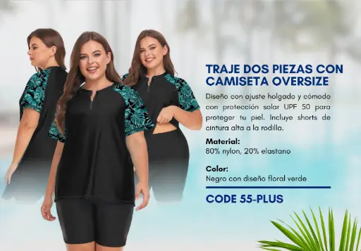[Traje de Baño Para Mujer PLUS Esencial Swim PLUS-55] Traje de Baño Para Mujer PLUS Esencial Swim PLUS-55