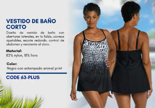[Traje de Baño Para Mujer PLUS Esencial Swim PLUS-63] Traje de Baño Para Mujer PLUS Esencial Swim PLUS-63