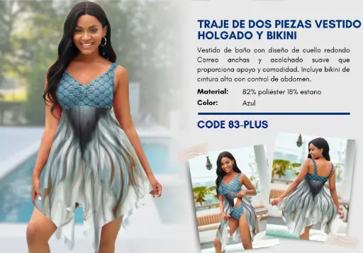 [Traje de Baño Para Mujer PLUS Esencial Swim PLUS-83] Traje de Baño Para Mujer PLUS Esencial Swim PLUS-83