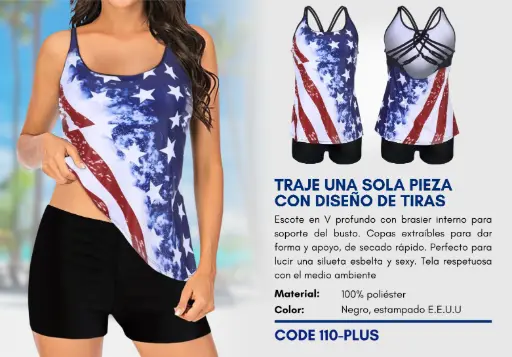 [Traje de Baño Para Mujer PLUS Esencial Swim PLUS-110] Traje de Baño Para Mujer PLUS Esencial Swim PLUS-110
