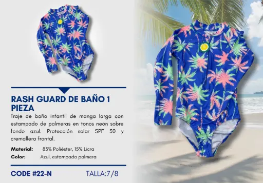 [Traje de Baño Para Niña 7/8Y Kids Swim N-22] Traje de Baño Para Niña 7/8Y Kids Swim N-22