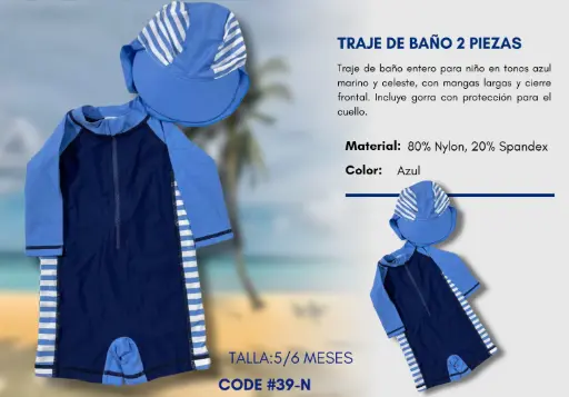 [Traje de Baño Para Niño 5/6 Months Kids Swim N-39] Traje de Baño Para Niño 5/6 Months Kids Swim N-39