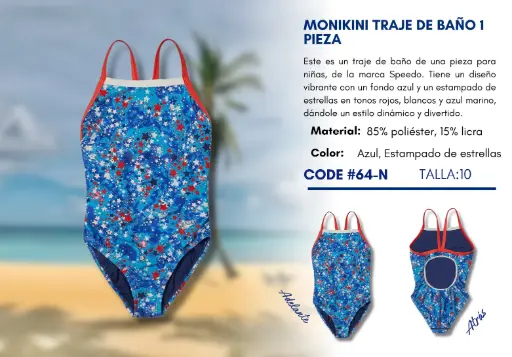 [Traje de Baño Para Niña 10Y Kids Swim N-64] Traje de Baño Para Niña 10Y Kids Swim N-64