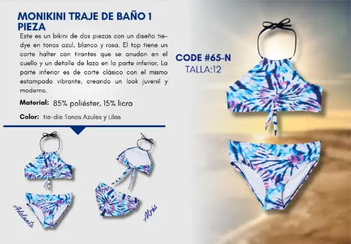 [Traje de Baño Para Niña 12Y Kids Swim N-65] Traje de Baño Para Niña 12Y Kids Swim N-65