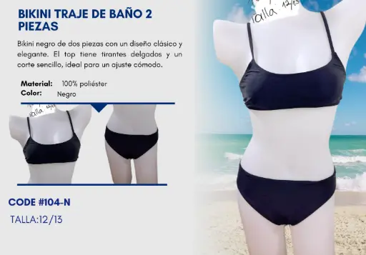 [Traje de Baño Para Niña 12/13Y Kids Swim N-104] Traje de Baño Para Niña 12/13Y Kids Swim N-104