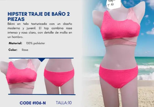 [Traje de Baño Para Niña 10Y Kids Swim N-106] Traje de Baño Para Niña 10Y Kids Swim N-106